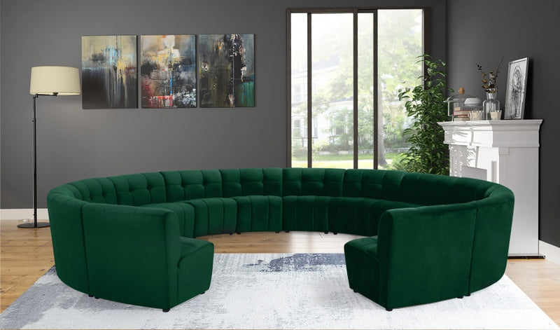 Limitless Modular Velvet 14 Piece Sectional