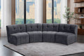 Limitless Modular Velvet 4 Piece Sectional