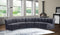 Limitless Modular Velvet 5 Piece Sectional