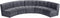 Limitless Modular Velvet 5 Piece Sectional