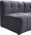 Limitless Modular Velvet 7 Piece Sectional