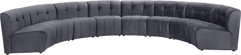 Limitless Modular Velvet 8 Piece Sectional