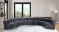 Limitless Modular Velvet 9 Piece Sectional