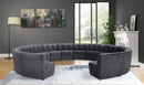 Limitless Modular Velvet 14 Piece Sectional