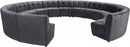 Limitless Modular Velvet 14 Piece Sectional