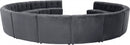 Limitless Modular Velvet 14 Piece Sectional