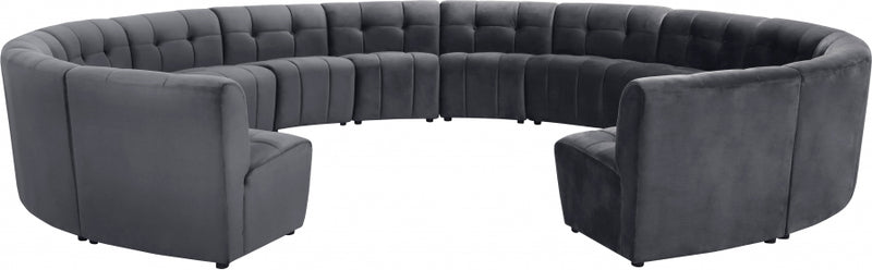 Limitless Modular Velvet 14 Piece Sectional