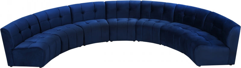 Limitless Modular Velvet 7 Piece Sectional