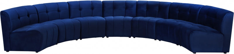 Limitless Modular Velvet 7 Piece Sectional