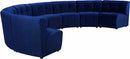 Limitless Modular Velvet 8 Piece Sectional