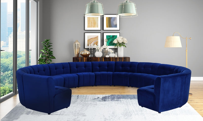 Limitless Modular Velvet 13 Piece Sectional