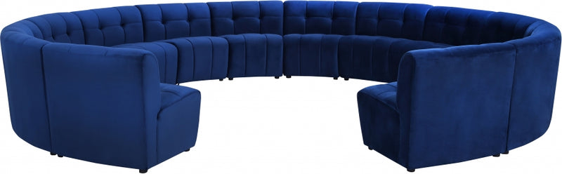 Limitless Modular Velvet 14 Piece Sectional