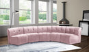 Limitless Modular Velvet 5 Piece Sectional
