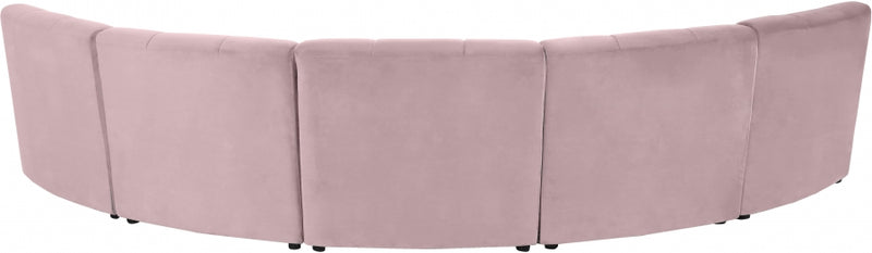 Limitless Modular Velvet 5 Piece Sectional