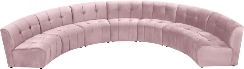 Limitless Modular Velvet 7 Piece Sectional