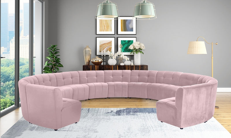 Limitless Modular Velvet 13 Piece Sectional