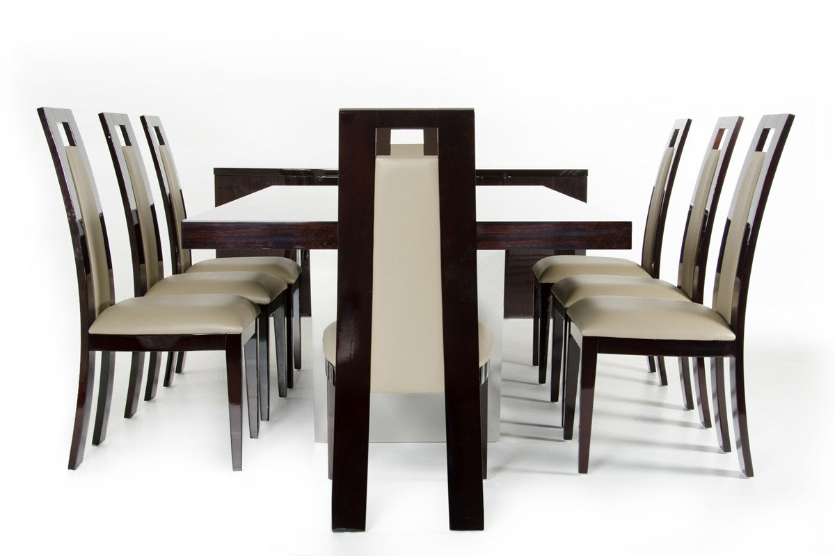 Modrest Christa Modern Ebony High Gloss Dining Table  by Hollywood Glam