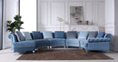 Divani Casa Darla - Modern Velvet Curved Sectional Sofa