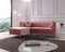 Divani Casa - Rachel Modern Pink Velvet Left Facing Sectional Sofa