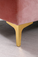 Divani Casa - Rachel Modern Pink Velvet Left Facing Sectional Sofa