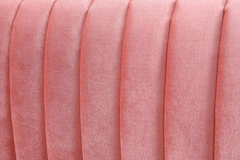 Divani Casa - Rachel Modern Pink Velvet Left Facing Sectional Sofa