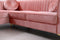 Divani Casa - Rachel Modern Pink Velvet Left Facing Sectional Sofa