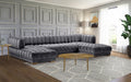Gwen Velvet 3 Piece Sectional