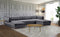 Gwen Velvet 3 Piece Sectional