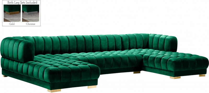 Gwen Velvet 3 Piece Sectional