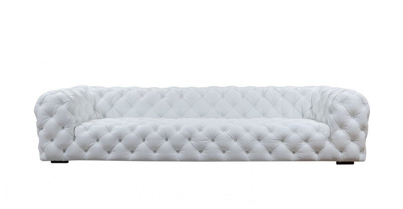 Divani Casa Dexter - Transitional White Full Italian Leather Sofa