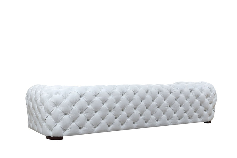 Divani Casa Dexter - Transitional White Full Italian Leather Sofa