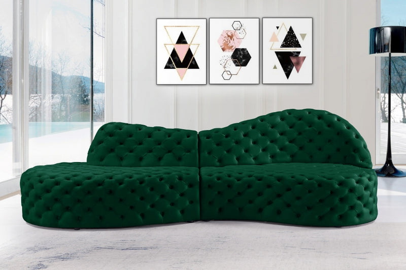 Royal Velvet 2 Piece Sectional