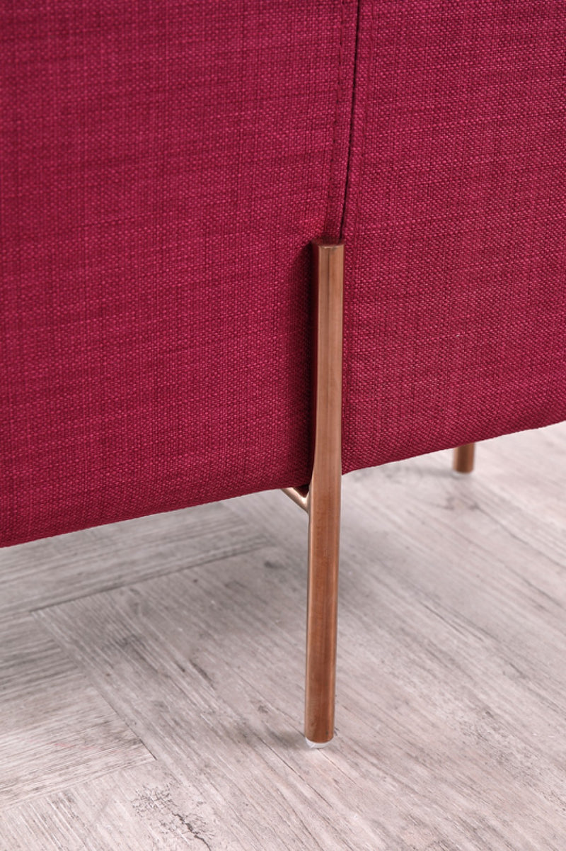 Divani Casa Adler Modern Pink Small Ottoman