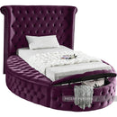 Luxus Round Velvet Bed