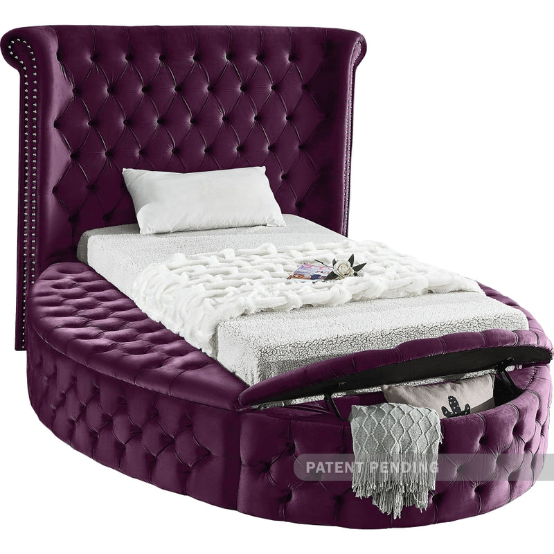 Luxus Round Velvet Bed