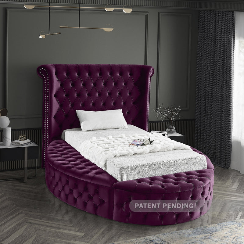 Luxus Round Velvet Bed