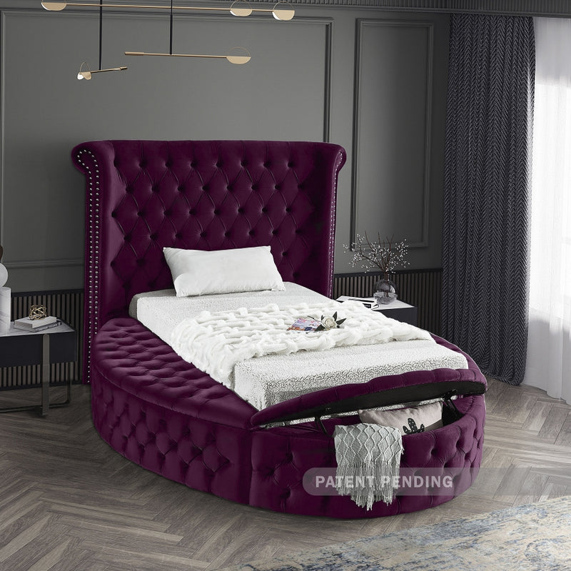 Luxus Round Velvet Bed