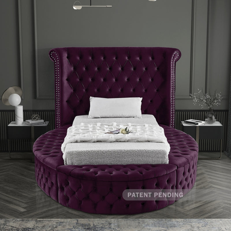 Luxus Round Velvet Bed