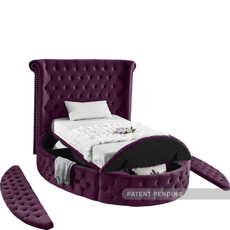 Luxus Round Velvet Bed