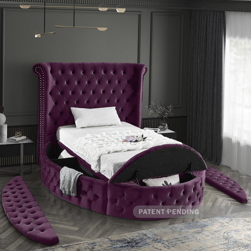 Luxus Round Velvet Bed