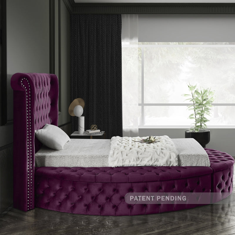 Luxus Round Velvet Bed