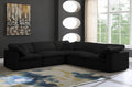 Cozy 5 Piece Velvet Modular Overstuffed Reversible Sectional