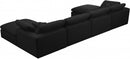 Cozy 6 Piece Velvet Modular Overstuffed Reversible Sectional