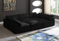 Cozy 6 Piece Velvet Modular Overstuffed Reversible Sectional