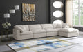 Cozy 5 Piece Velvet Modular Overstuffed Reversible Sectional