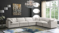 Cozy 6 Piece Velvet Modular Overstuffed Reversible Sectional