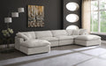 Cozy 6 Piece Velvet Modular Overstuffed Reversible Sectional