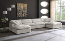 Cozy 6 Piece Velvet Modular Overstuffed Reversible Sectional