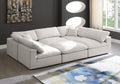 Cozy 6 Piece Velvet Modular Overstuffed Reversible Sectional