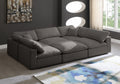 Cozy 6 Piece Velvet Modular Overstuffed Reversible Sectional